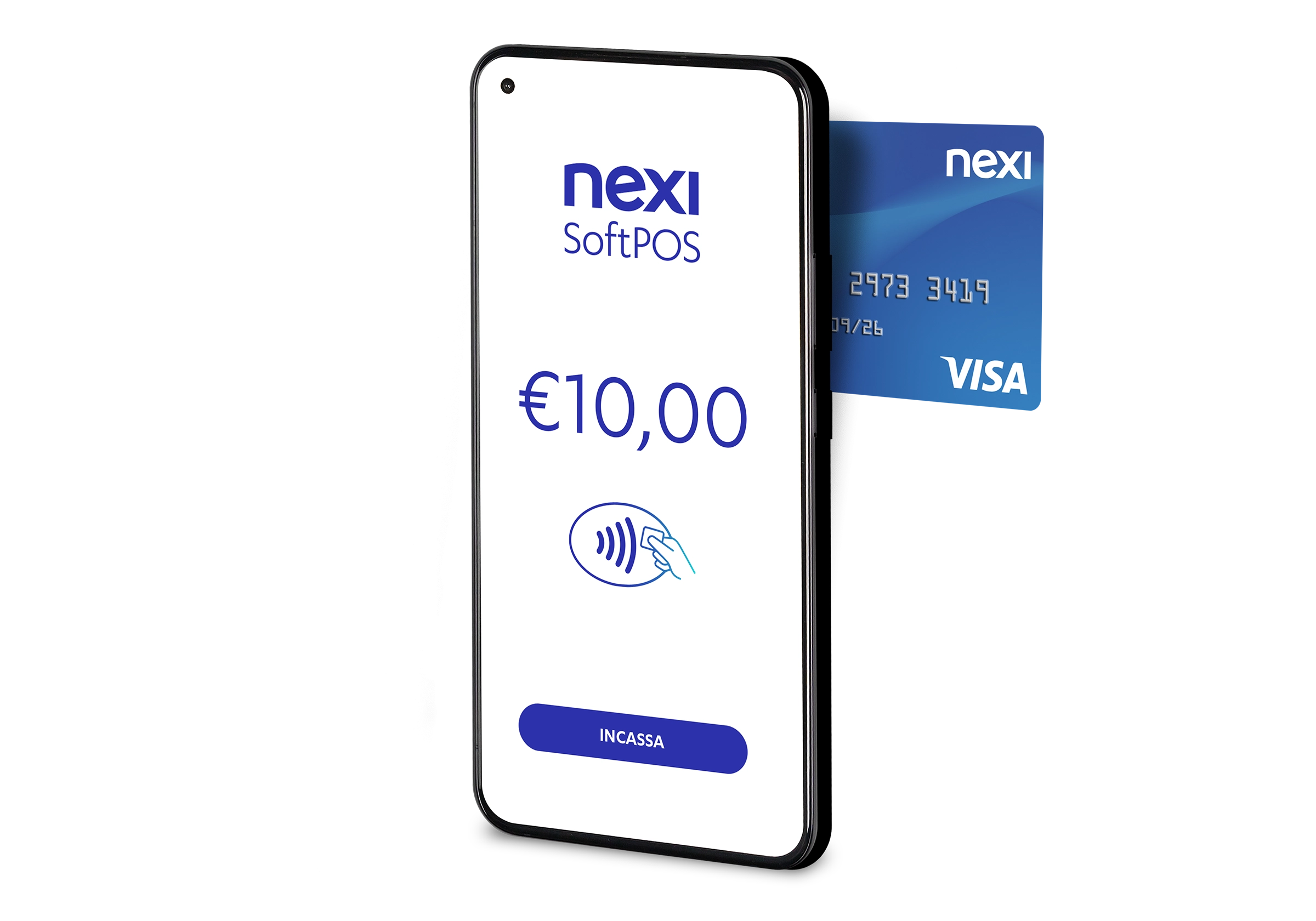 Nexi Mobile Pos - Pos Portatile Contactless, Lettore Elettronico Portatile  per Pagamenti con Bancomat, Carta di Credito, Prepagata, Apple Pay e Google